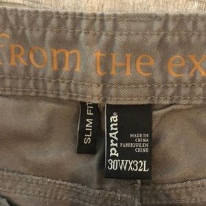 Prana mens bridger slim fit Jean gray 30Wx 32L